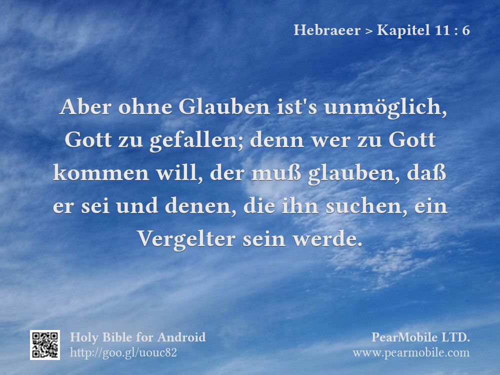 Hebraeer, Kapitel 11:6